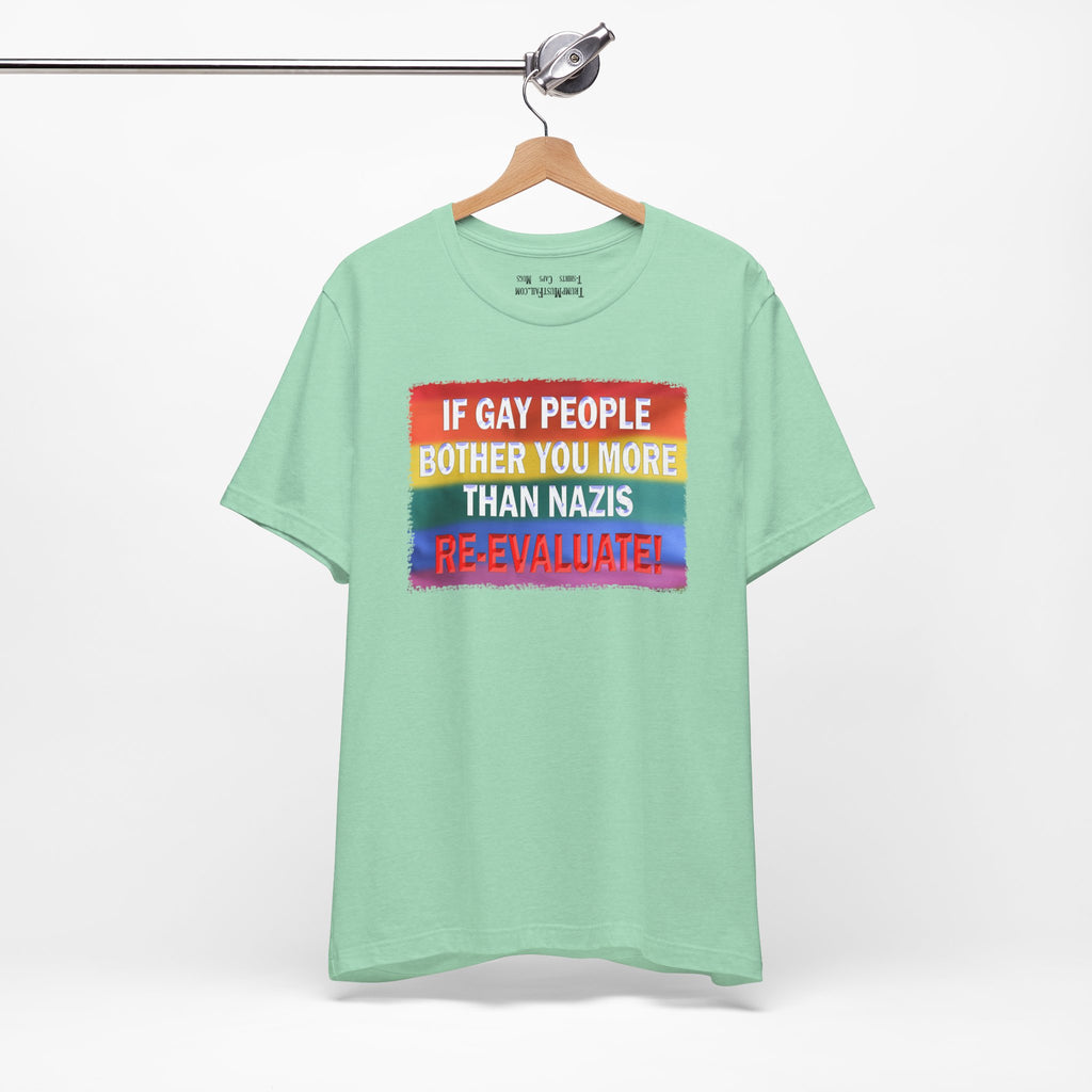 RE-EVALUATE T-SHIRT/HEATHER MINT