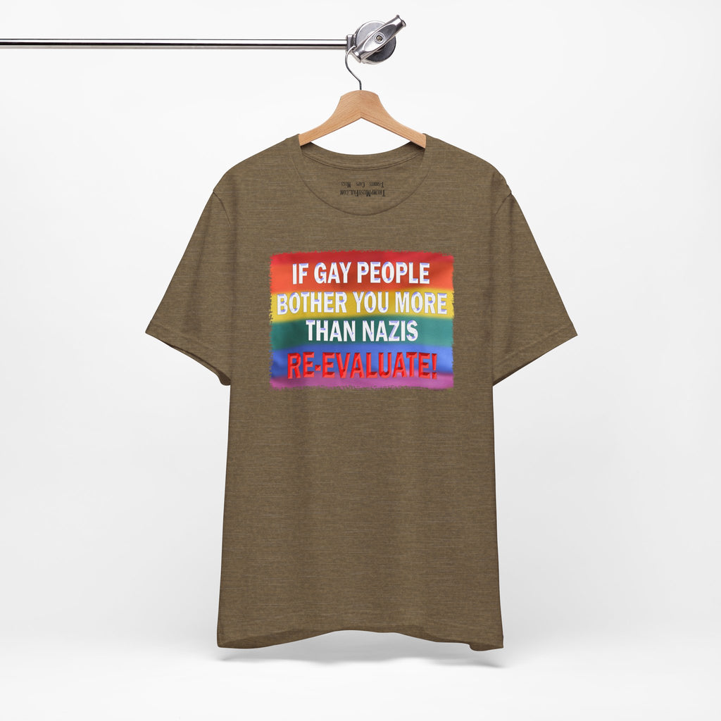 RE-EVALUATE T-SHIRT/HEATHER OLIVE