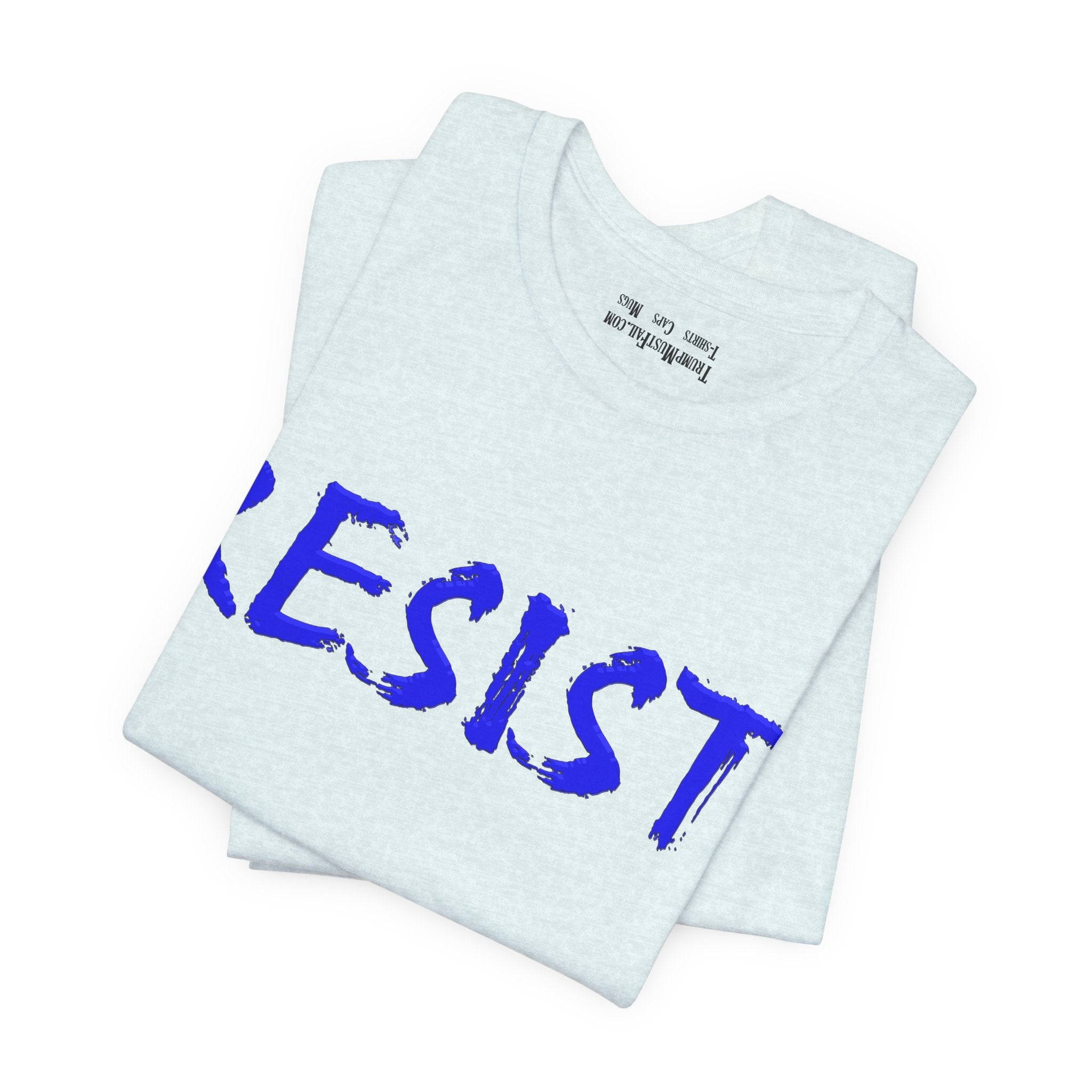 RESIST! T-SHIRT/HEATHER ICE BLUE