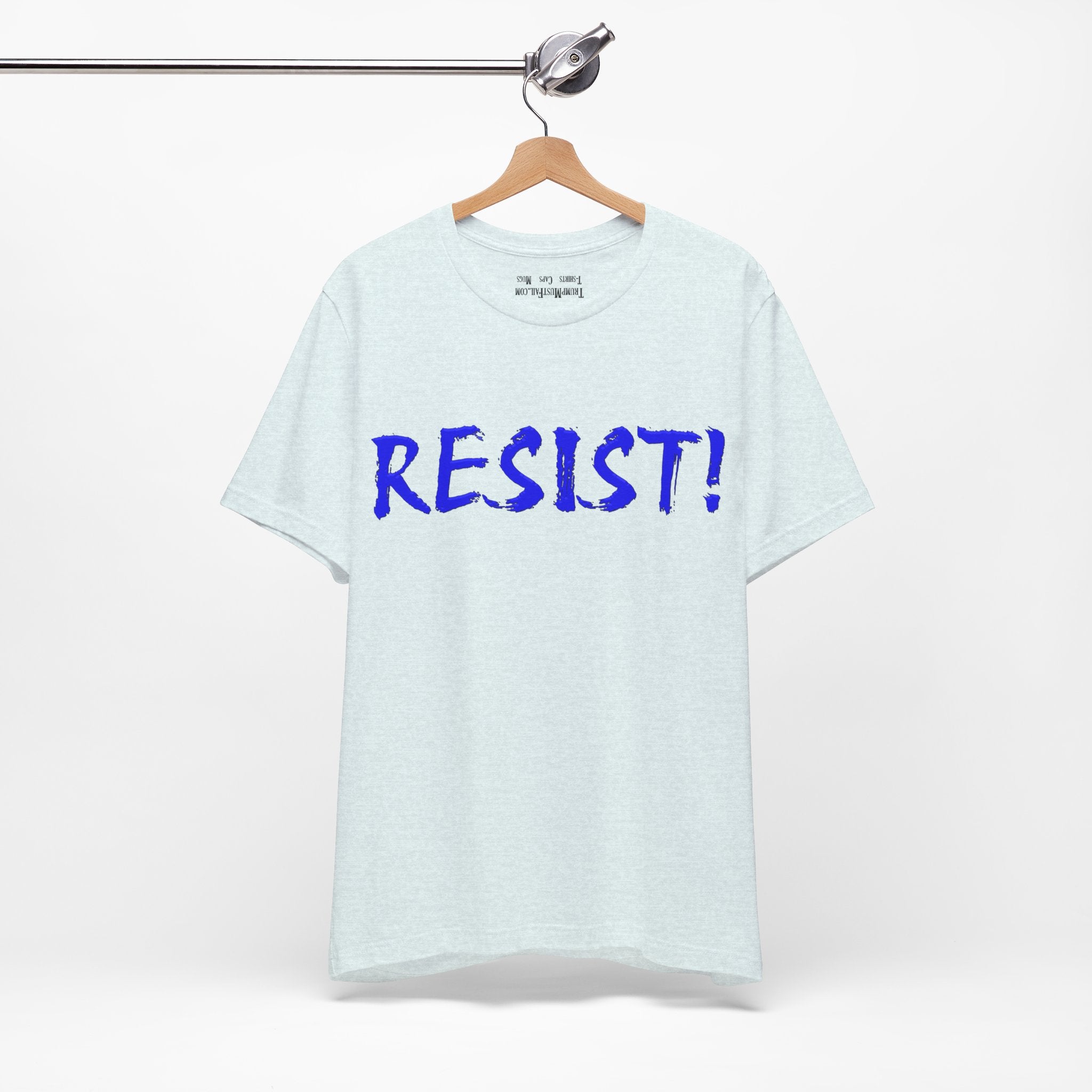 RESIST! T-SHIRT/HEATHER ICE BLUE