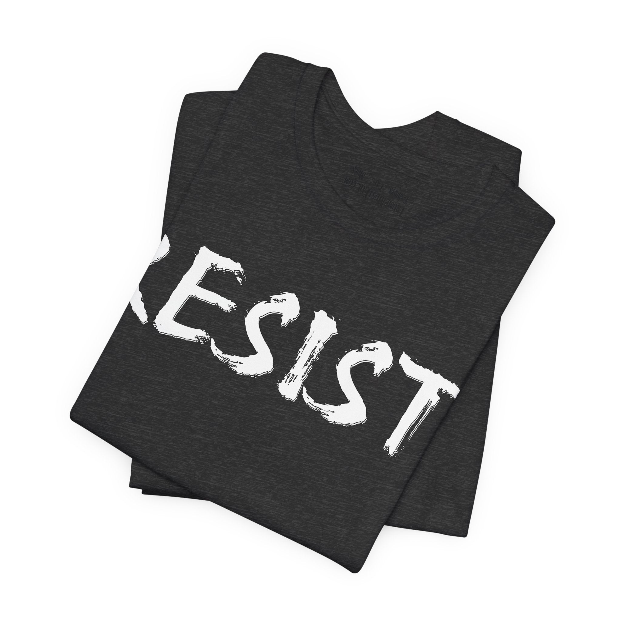 RESIST WHITE T-SHIRT/DARK GREY HEATHER