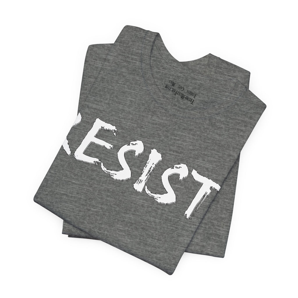 RESIST WHITE T-SHIRT/DEEP HEATHER