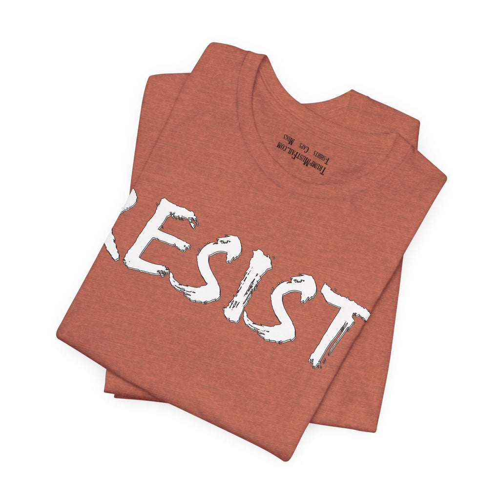 RESIST WHITE T-SHIRT/HEATHER CLAY