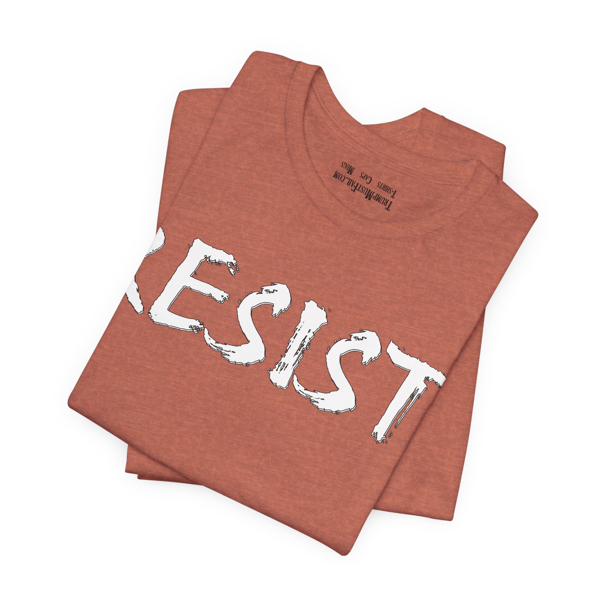 RESIST WHITE T-SHIRT/HEATHER CLAY