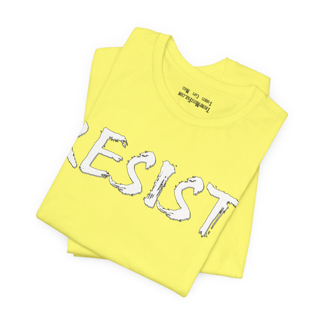 RESIST WHITE T-SHIRT/YELLOW