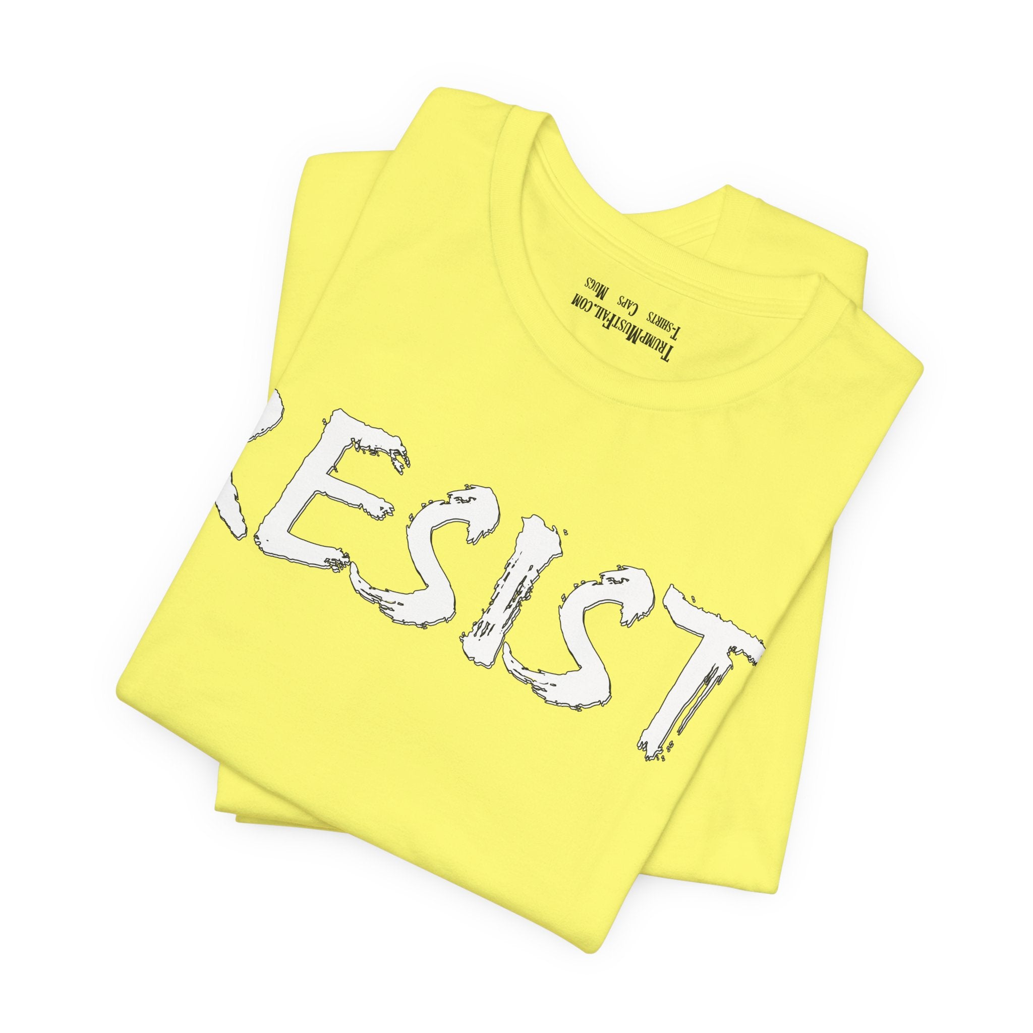 RESIST WHITE T-SHIRT/YELLOW