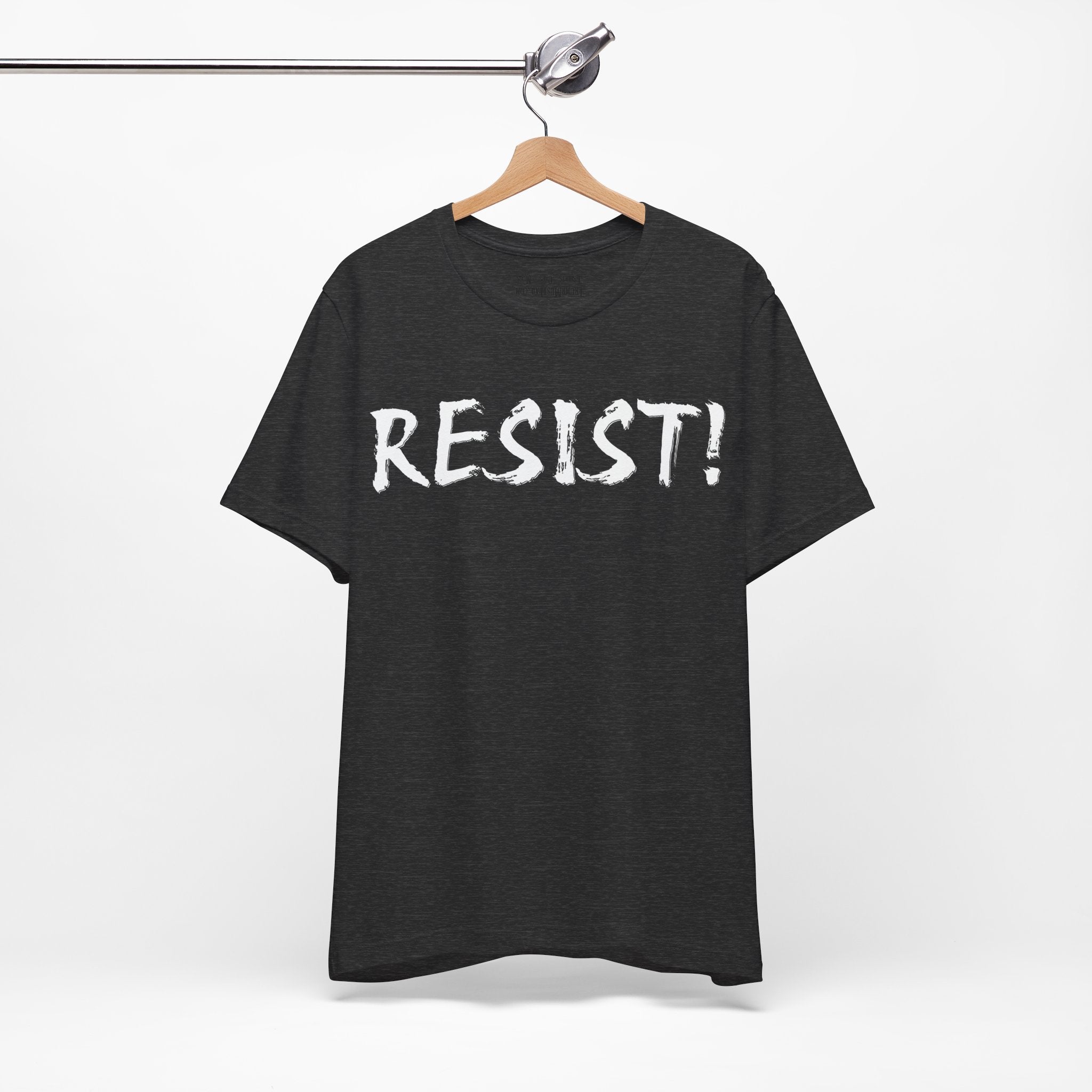 RESIST WHITE T-SHIRT/DARK GREY HEATHER