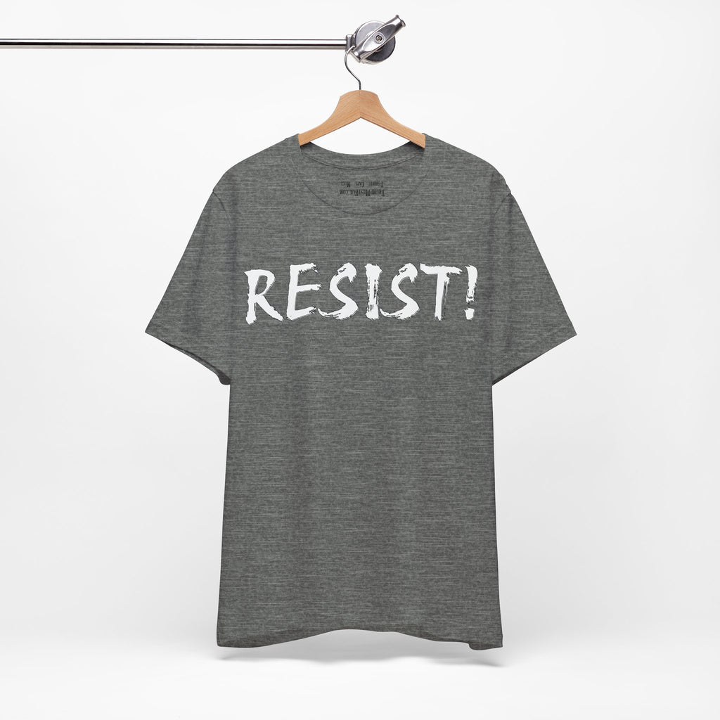 RESIST WHITE T-SHIRT/DEEP HEATHER