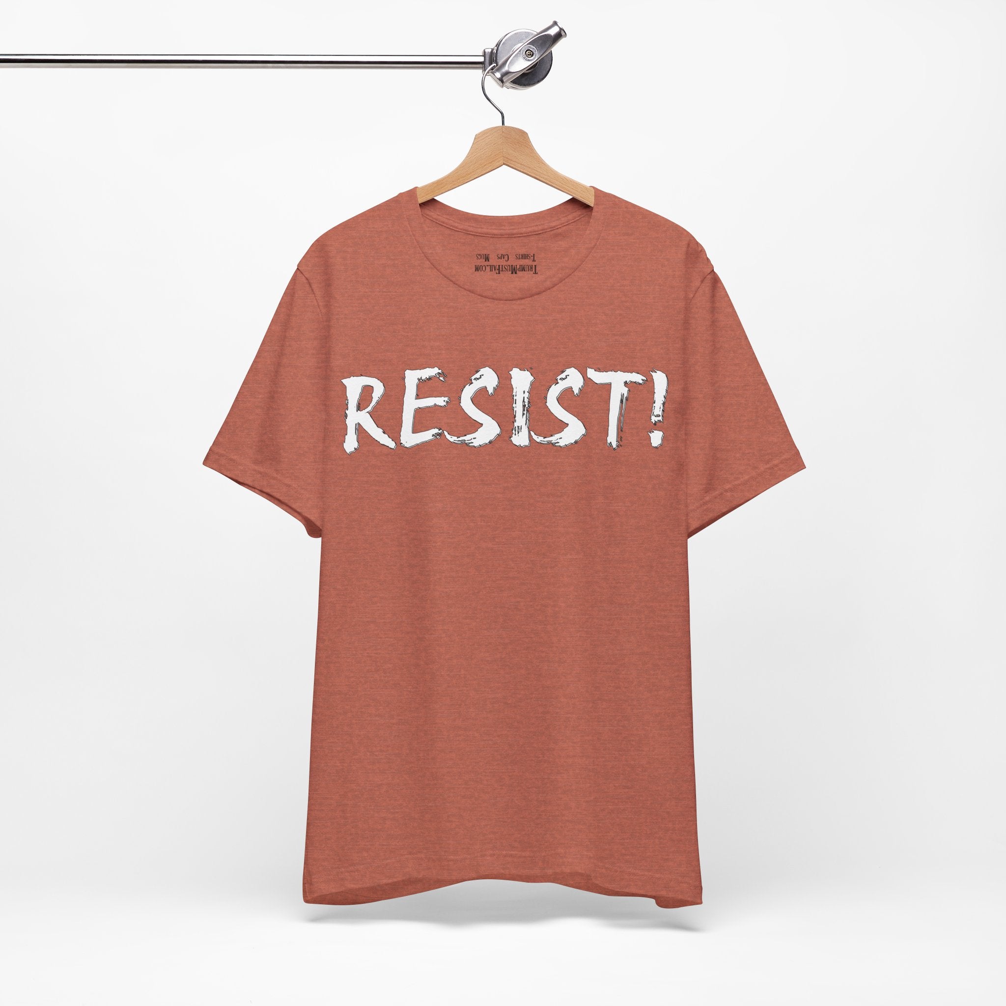 RESIST WHITE T-SHIRT/HEATHER CLAY