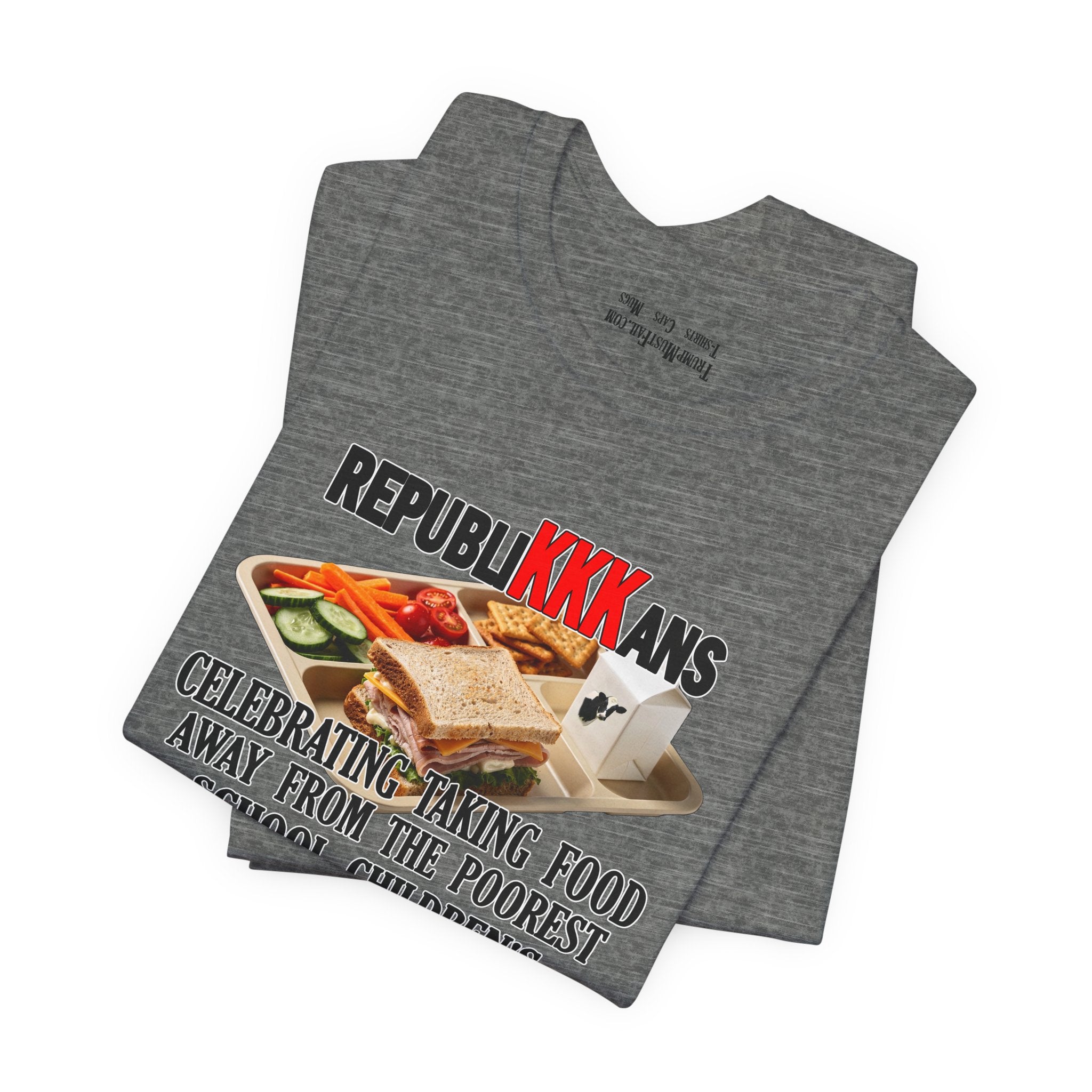 SCHOOL LUNCH T-SHIRT/DEEP HEATHER