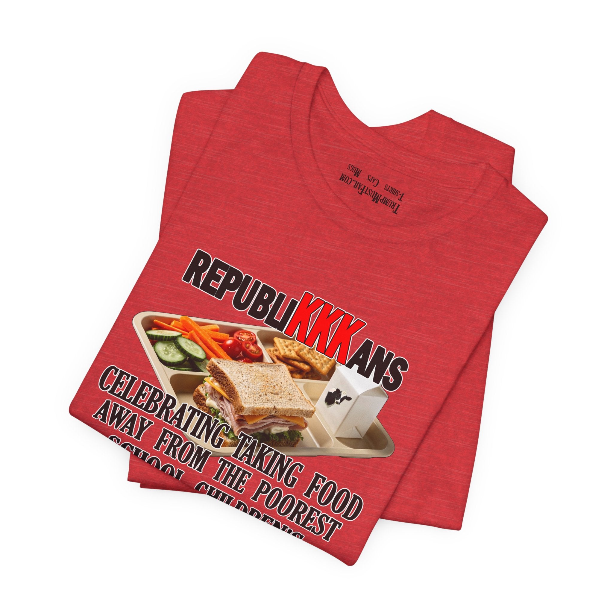 SCHOOL LUNCH T-SHIRT/HEATHER RED
