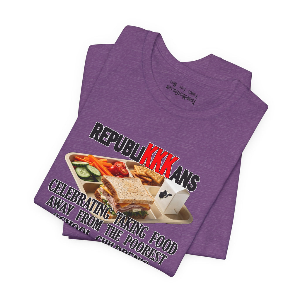SCHOOL LUNCH T-SHIRT/HEATHER TEAM PURPLE
