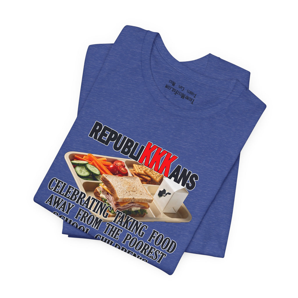 SCHOOL LUNCH T-SHIRT/HEATHER TRUE ROYAL