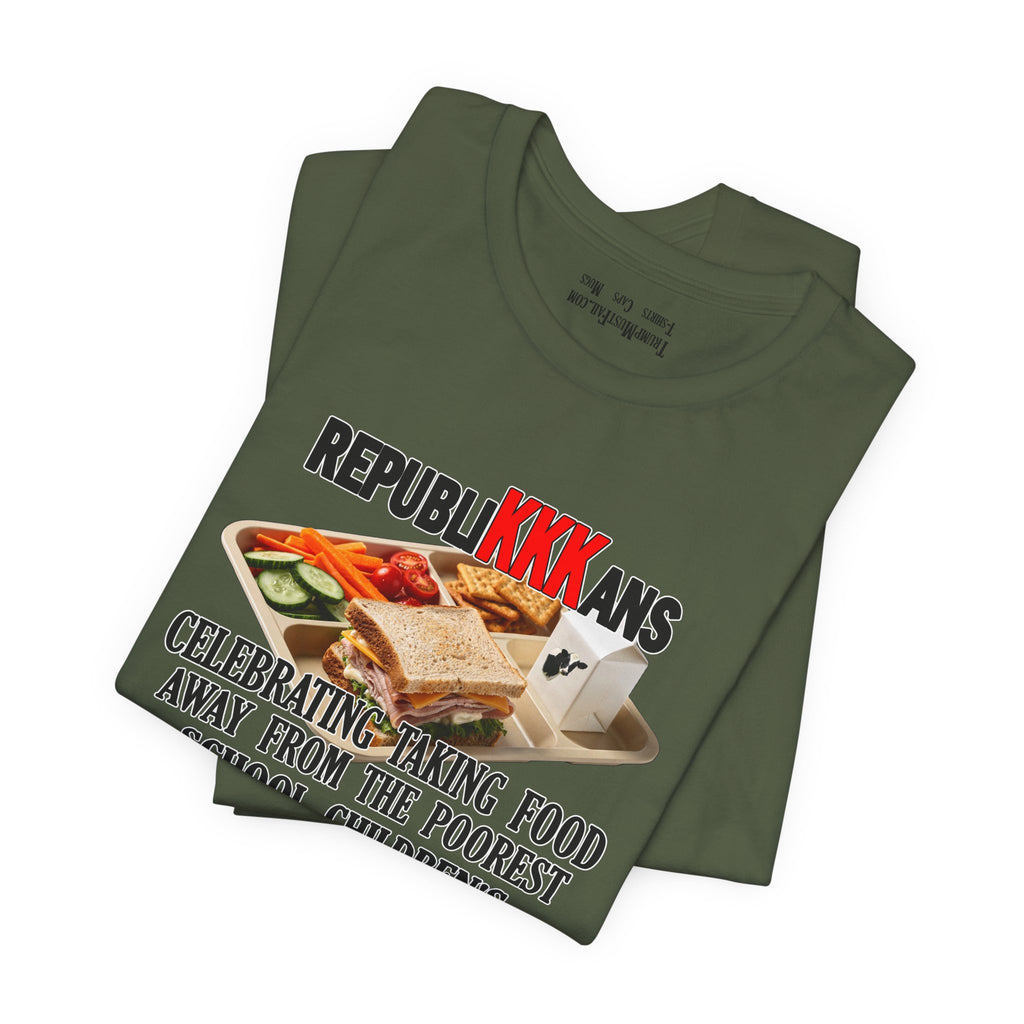 SCHOOL LUNCH T-SHIRT/MILITARY GREEN