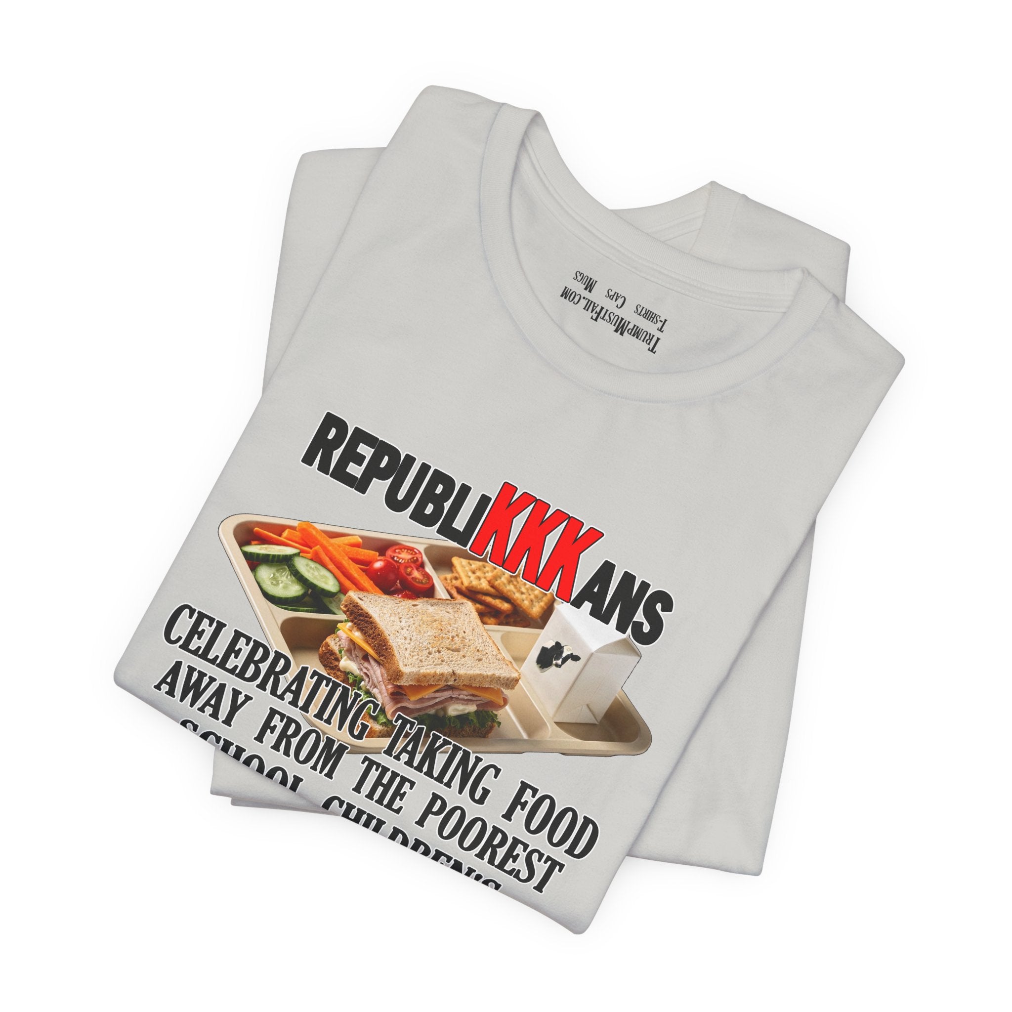 SCHOOL LUNCH T-SHIRT/SILVER