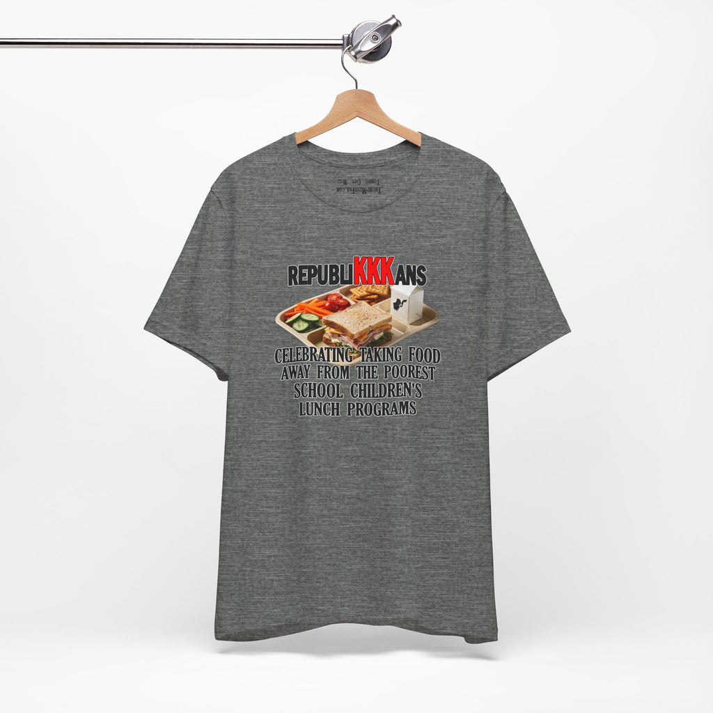 SCHOOL LUNCH T-SHIRT/DEEP HEATHER