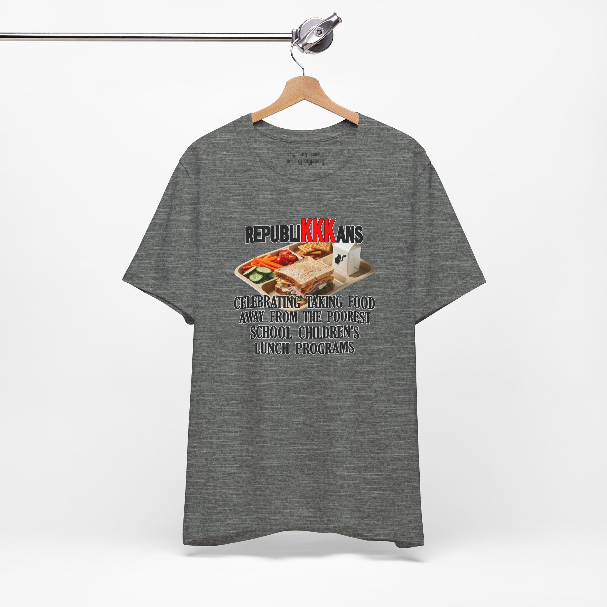 SCHOOL LUNCH T-SHIRT/DEEP HEATHER