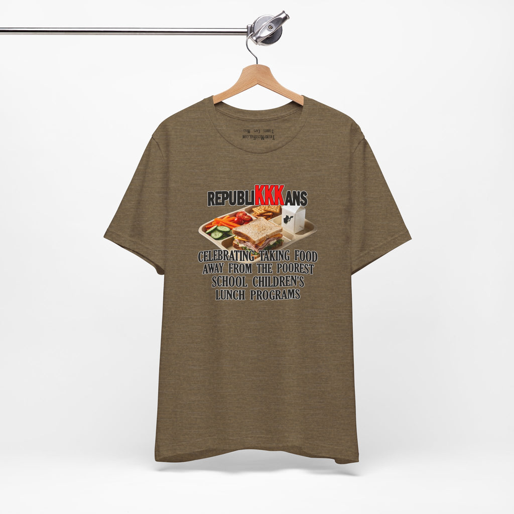 SCHOOL LUNCH T-SHIRT/HEATHER OLIVE