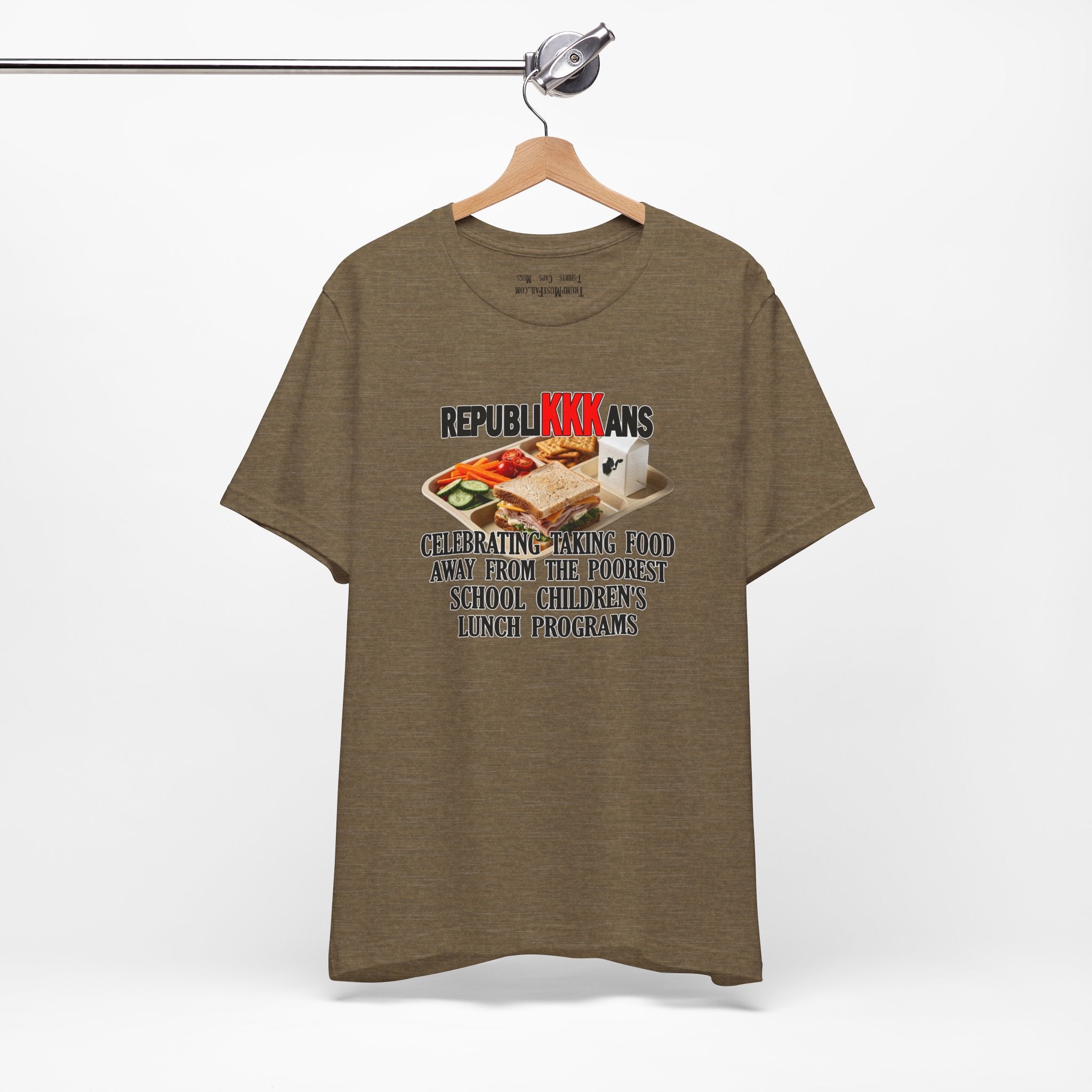 SCHOOL LUNCH T-SHIRT/HEATHER OLIVE