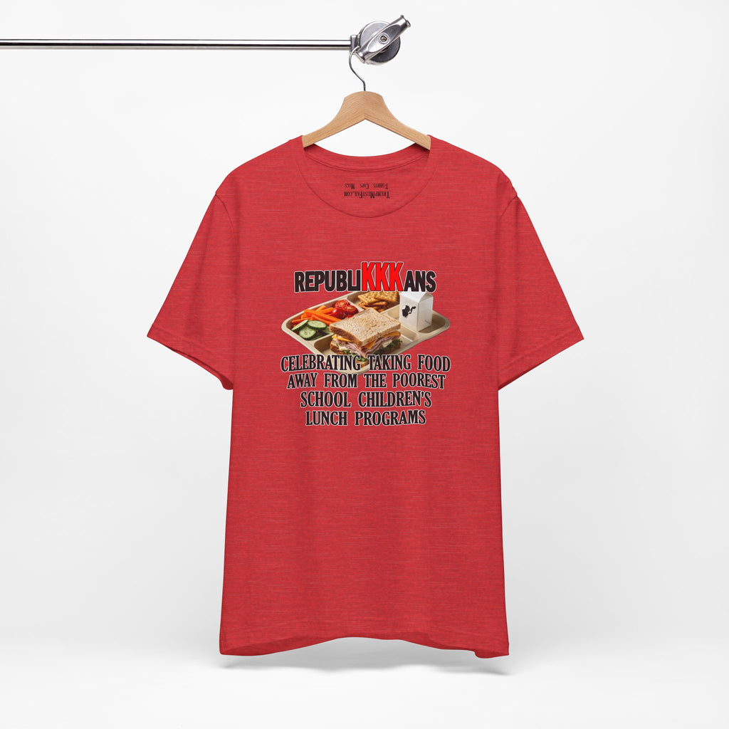SCHOOL LUNCH T-SHIRT/HEATHER RED
