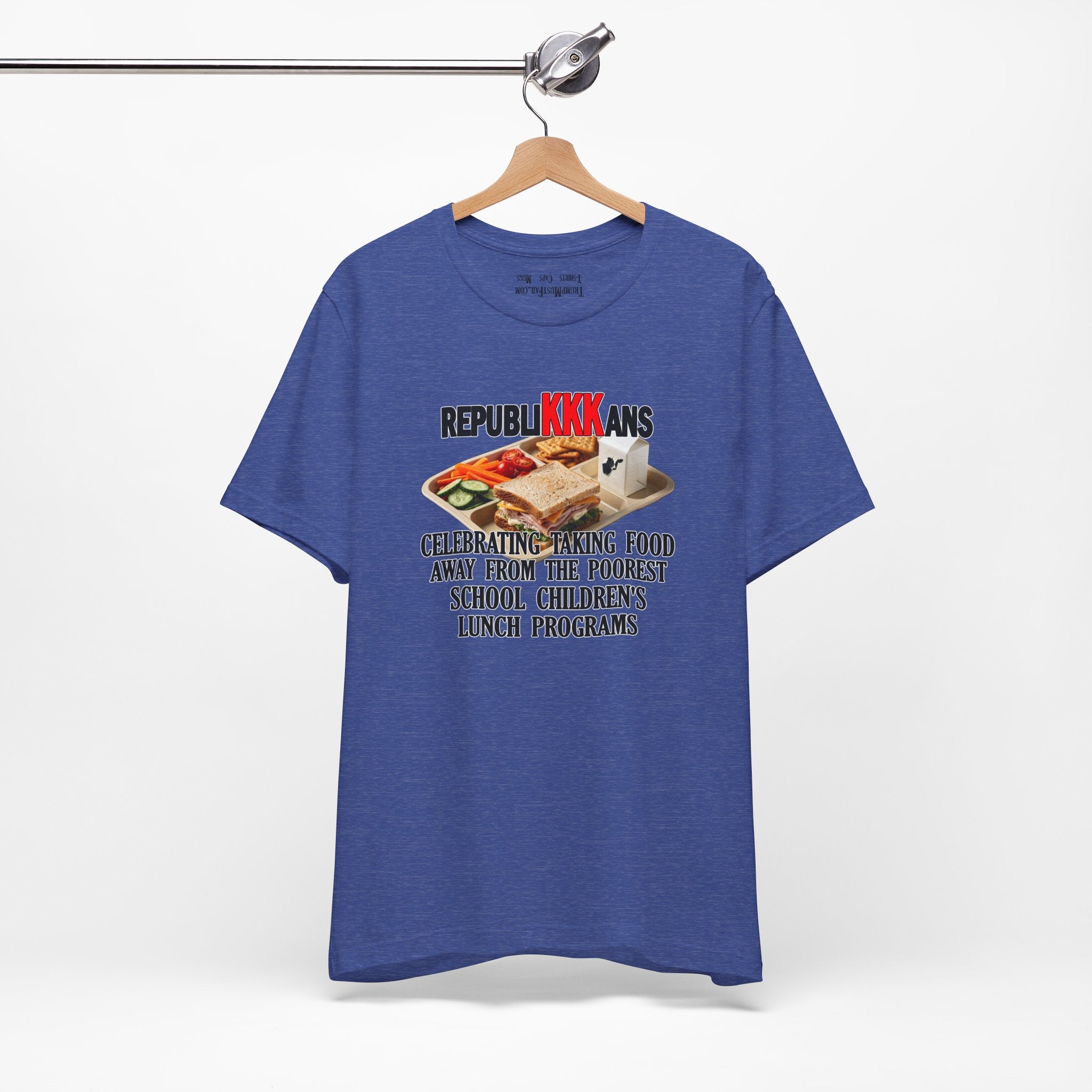 SCHOOL LUNCH T-SHIRT/HEATHER TRUE ROYAL