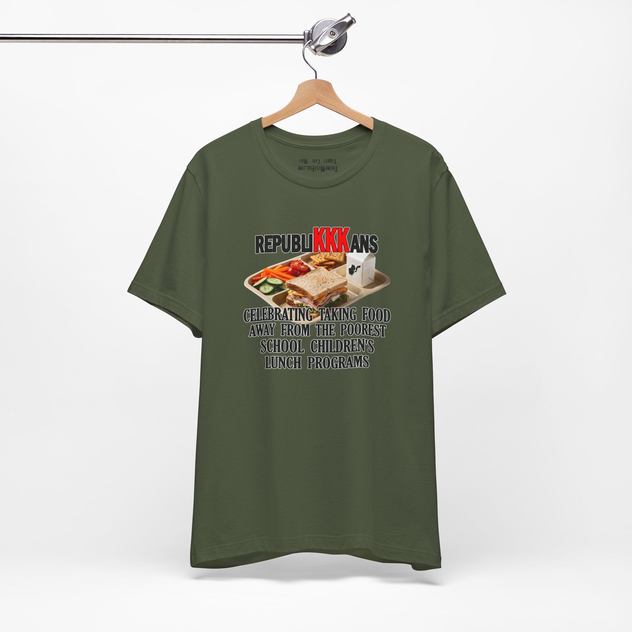 SCHOOL LUNCH T-SHIRT/MILITARY GREEN