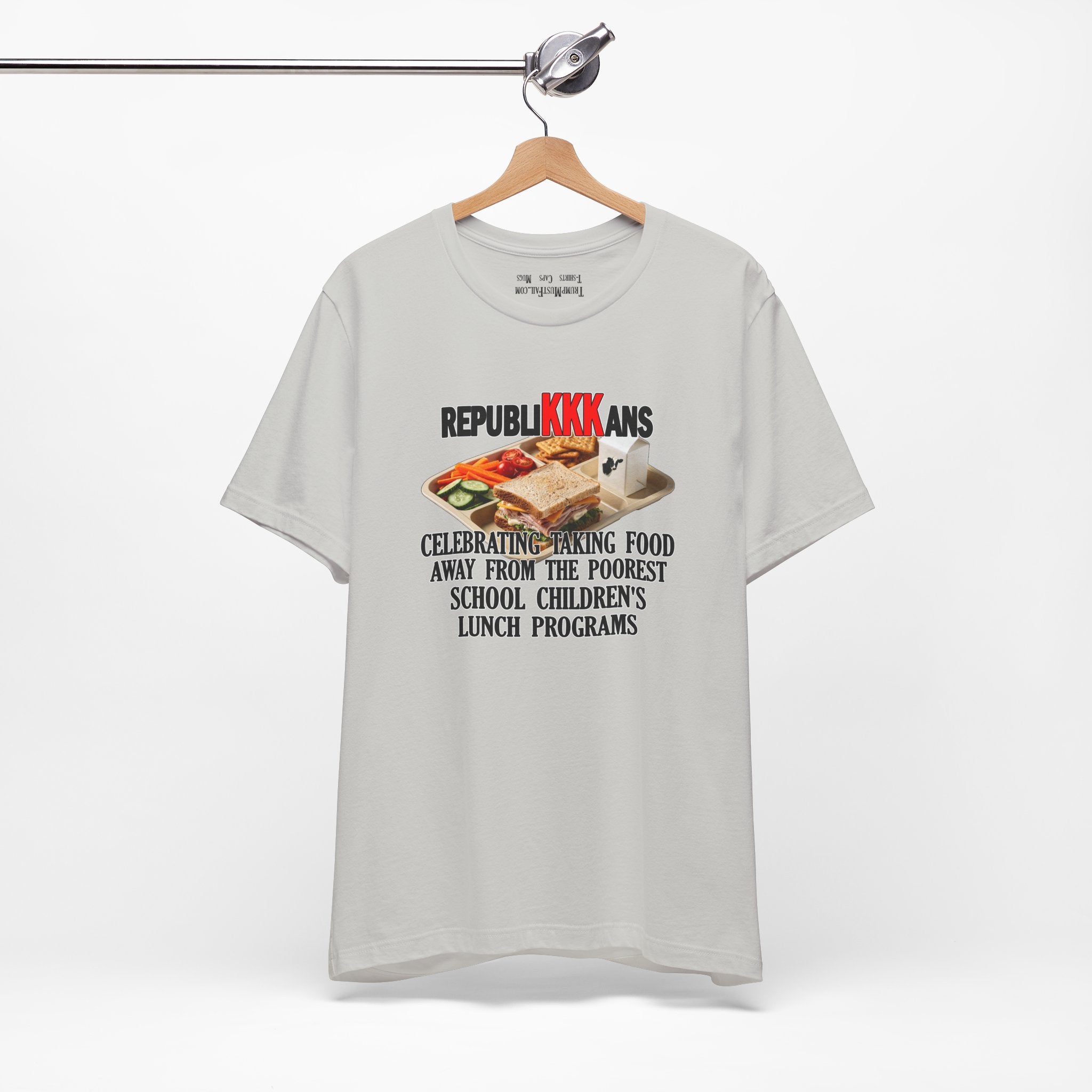 SCHOOL LUNCH T-SHIRT/SILVER