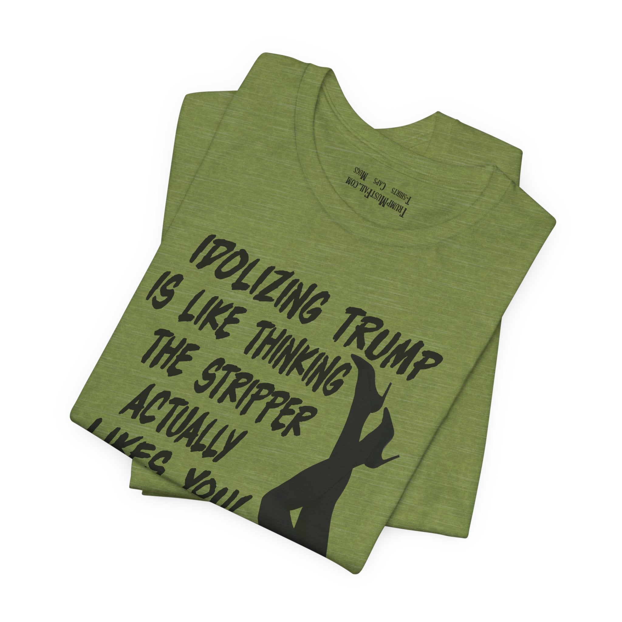 STRIPPER T-SHIRT/HEATHER GREEN