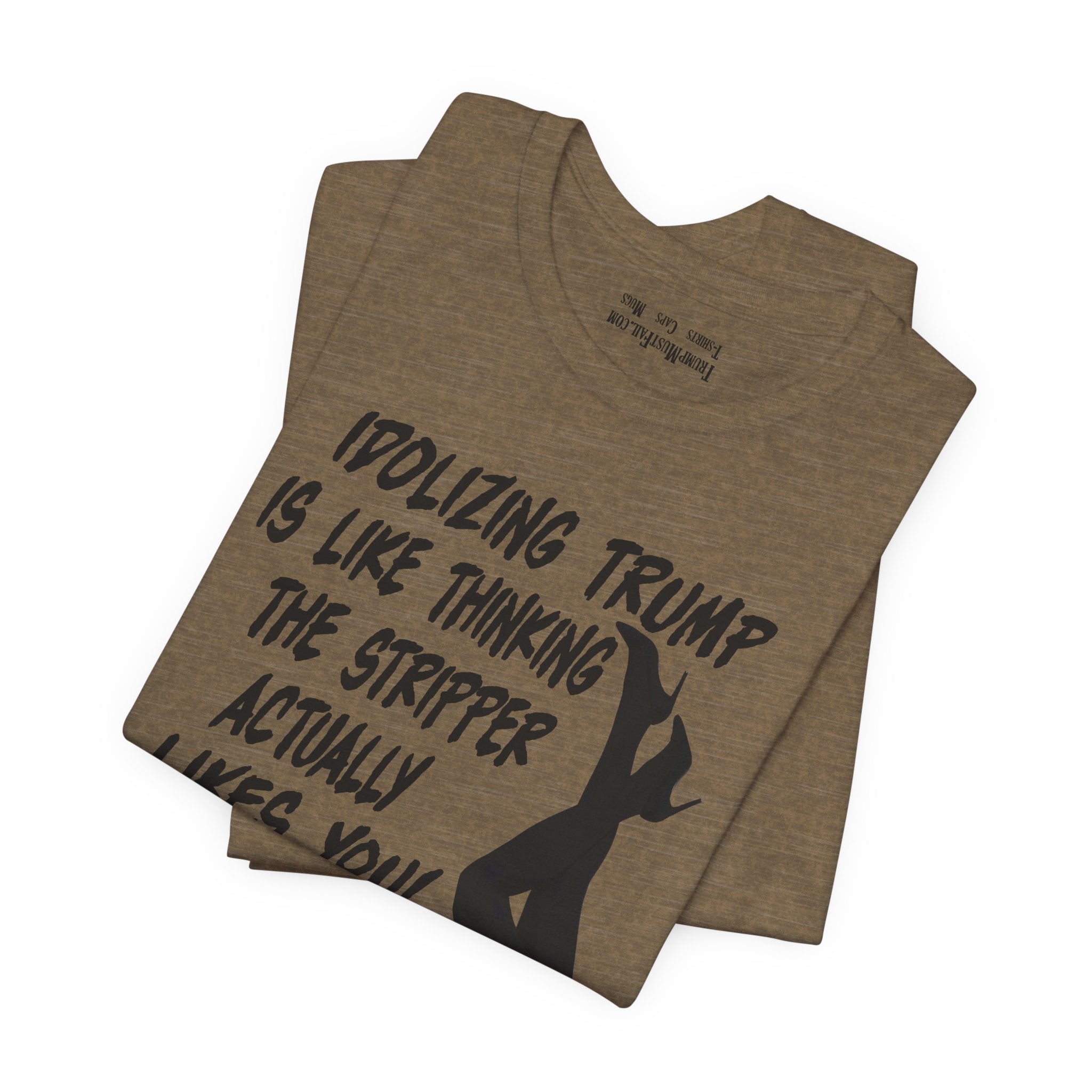 STRIPPER T-SHIRT/HEATHER OLIVE