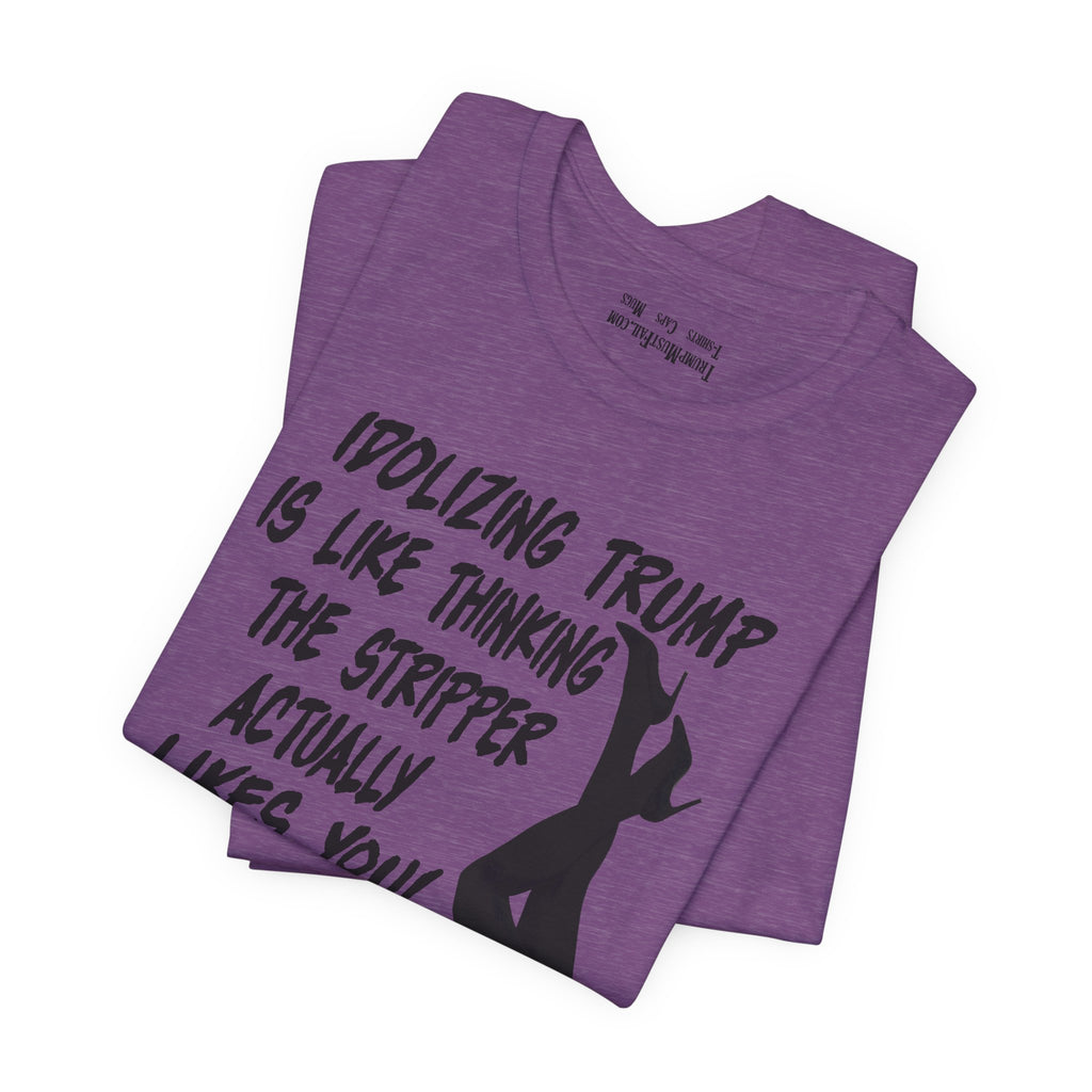 STRIPPER T-SHIRT/HEATHER TEAM PURPLE