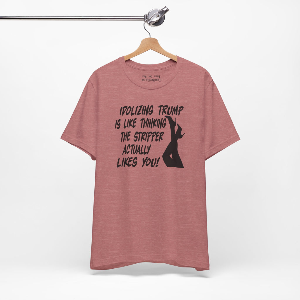STRIPPER T-SHIRT/HEATHER MAUVE