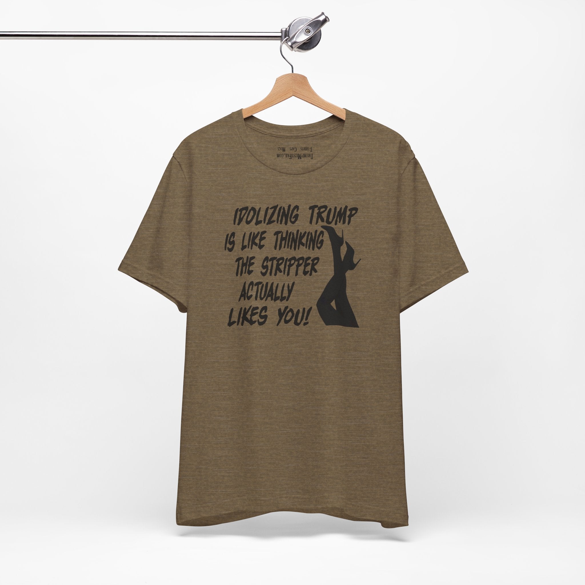 STRIPPER T-SHIRT/HEATHER OLIVE