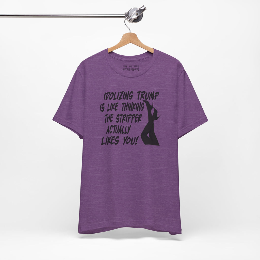 STRIPPER T-SHIRT/HEATHER TEAM PURPLE